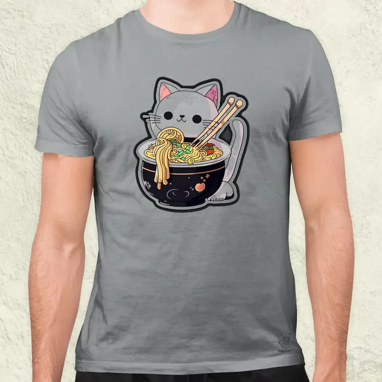 Kawaii rámen cica v3 férfi póló
