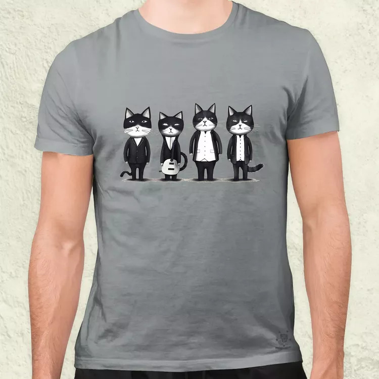 Macska Beatles v1 férfi póló