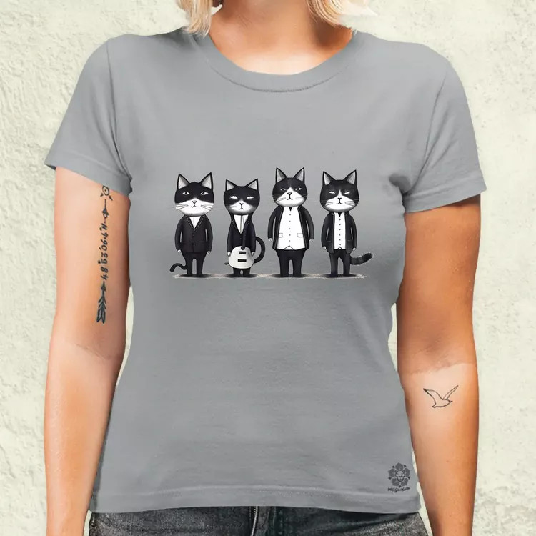 Macska Beatles v1 női póló