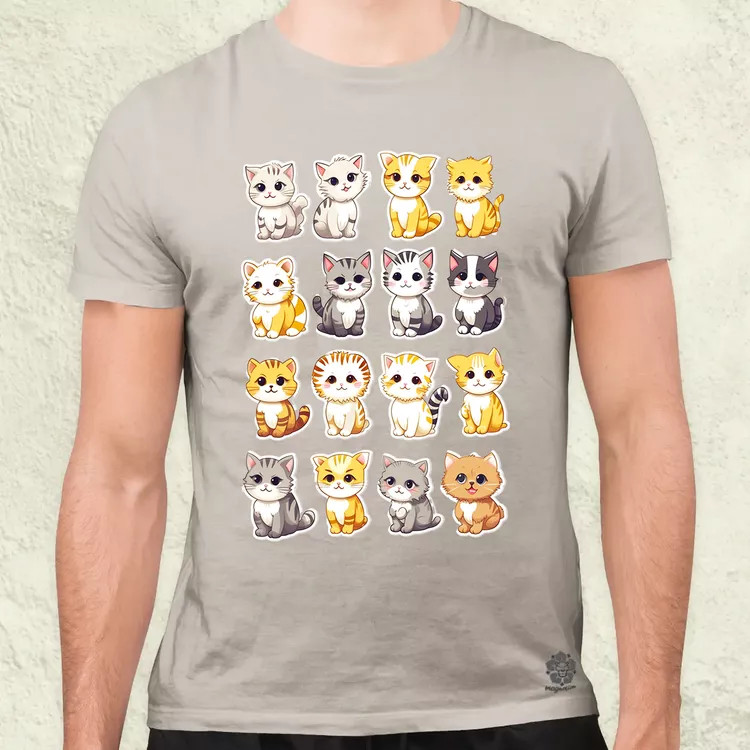Macska kollázs v8 férfi póló