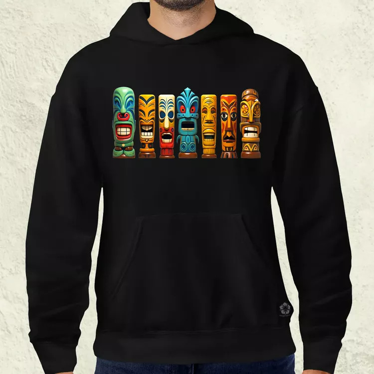 Tiki faragványok v2 férfi pulóver