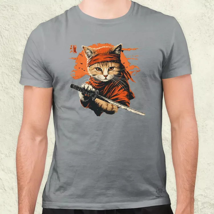 Ninja macska v4 férfi póló