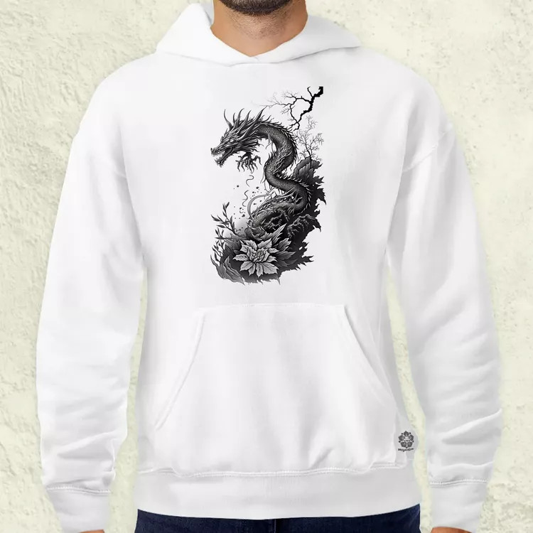 Vintage japán sárkány tetoválás v1 férfi pulóver