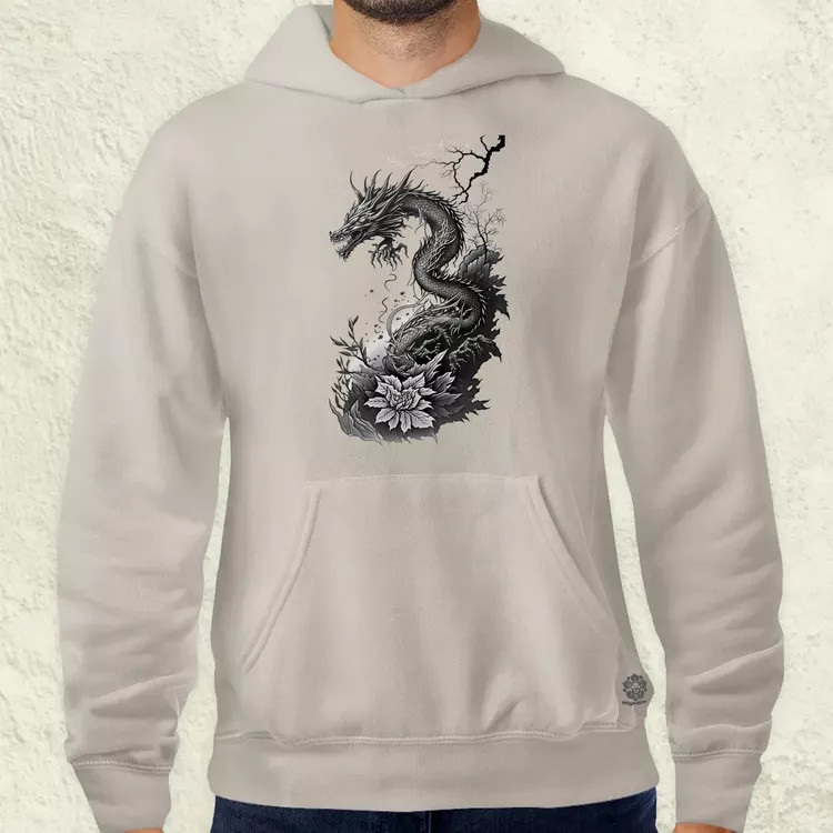 Vintage japán sárkány tetoválás v1 férfi pulóver
