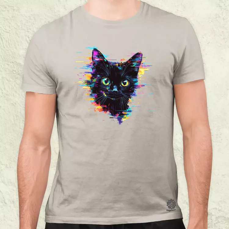 Pixel macska v2 férfi póló