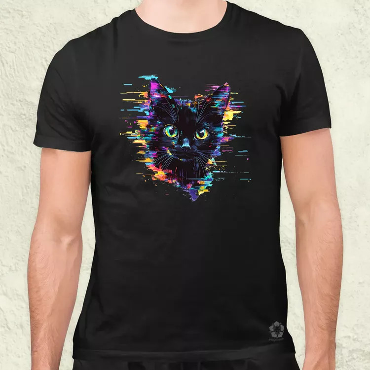 Pixel macska v2 férfi póló