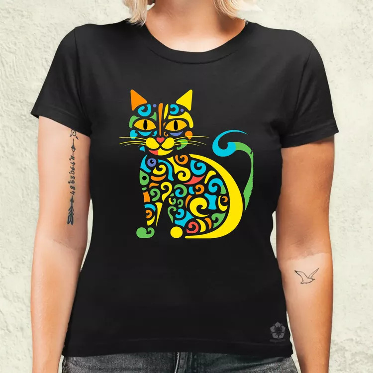 Pop art graffiti macska v1 női póló