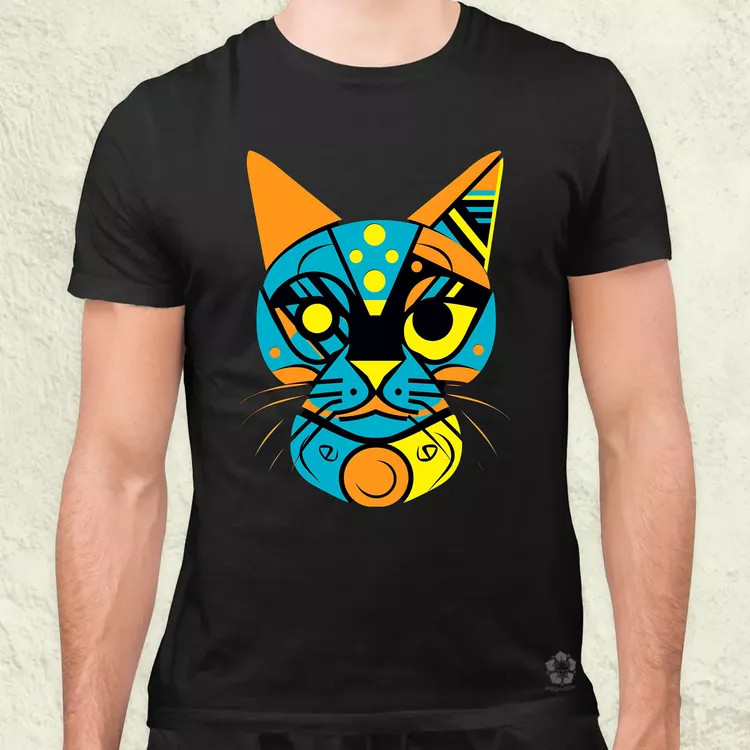 Pop art graffiti macska v2 férfi póló