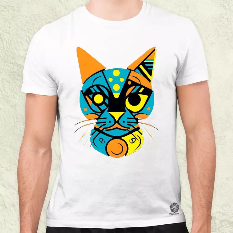 Pop art graffiti macska v2 férfi póló