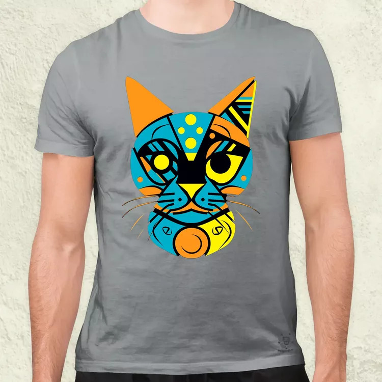 Pop art graffiti macska v2 férfi póló