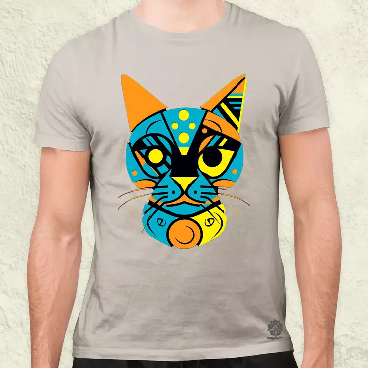 Pop art graffiti macska v2 férfi póló