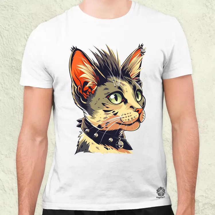 Punk cica v1 férfi póló