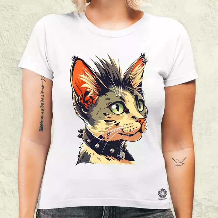 Punk cica v1 női póló