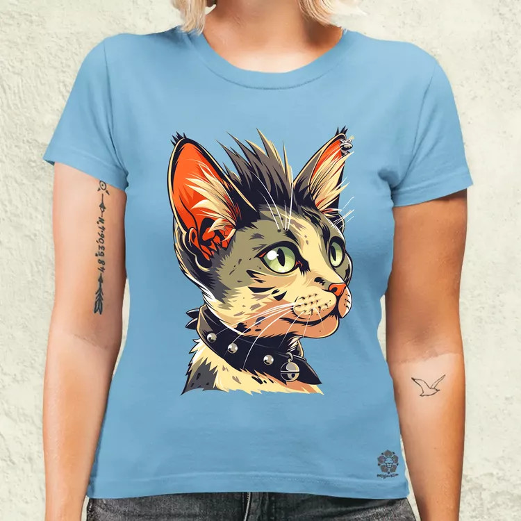 Punk cica v1 női póló
