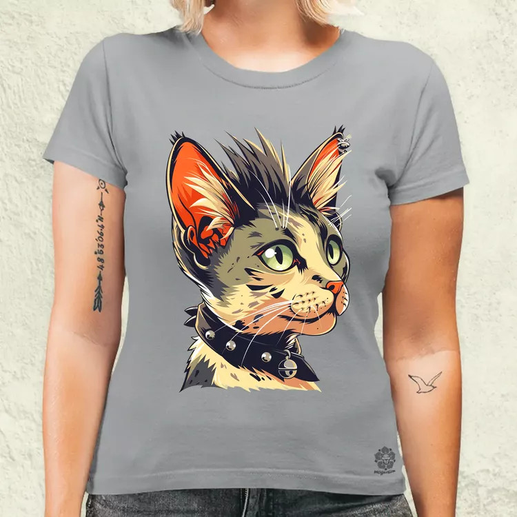 Punk cica v1 női póló