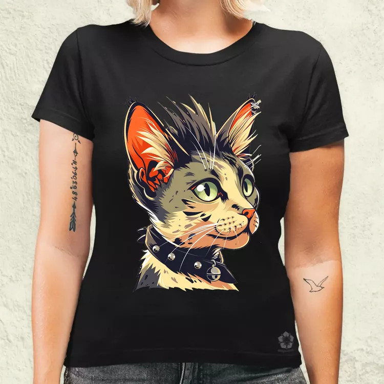 Punk cica v1 női póló