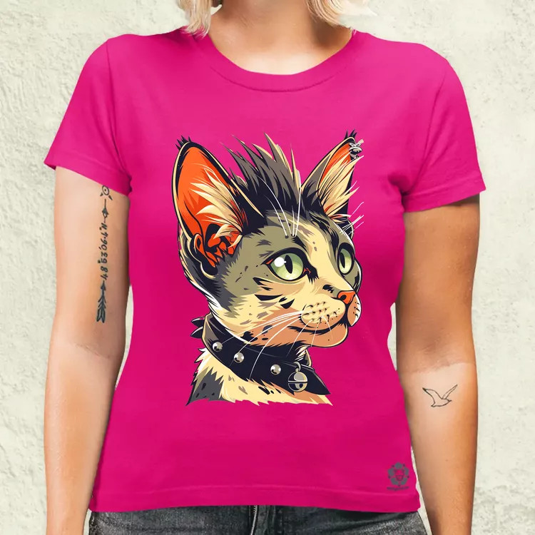Punk cica v1 női póló