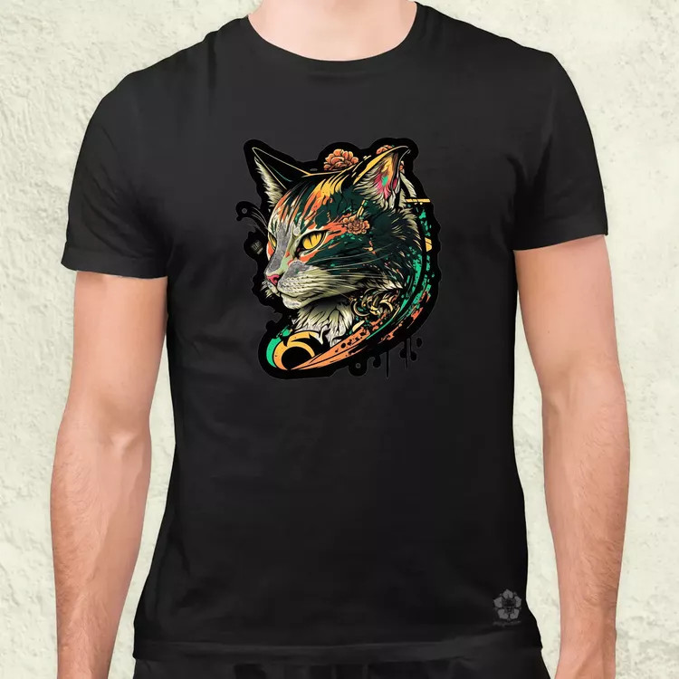 Yakuza macska v3 férfi póló