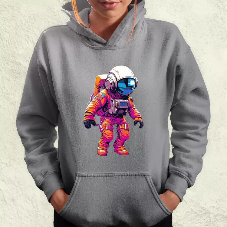 Pixelart asztronauta v1 női pulóver