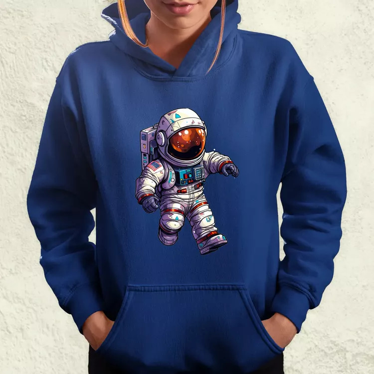 Pixelart asztronauta v6 női pulóver