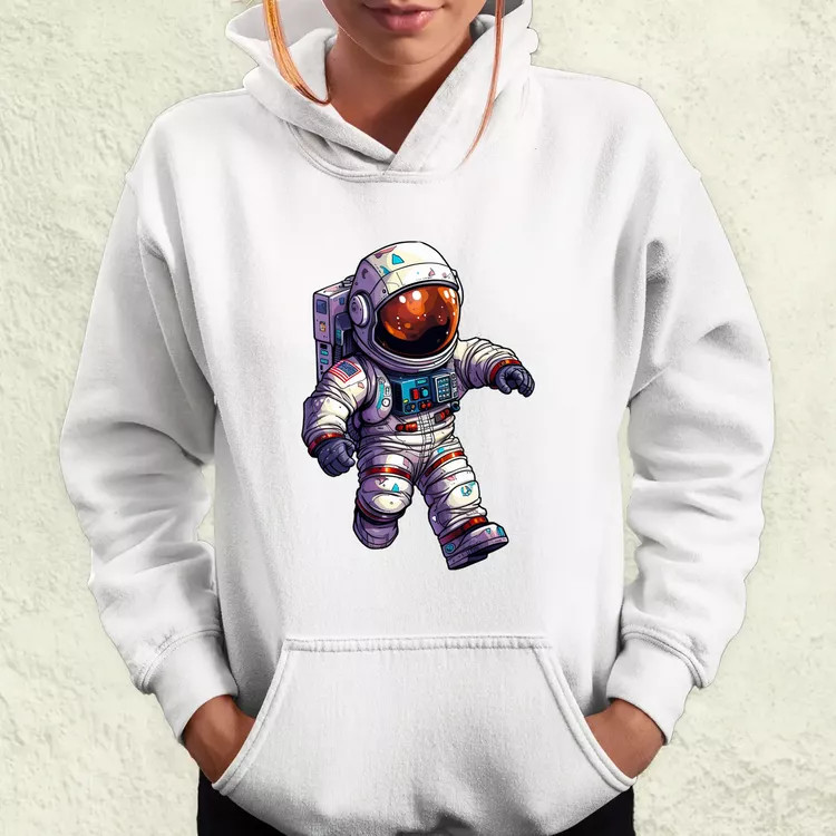 Pixelart asztronauta v6 női pulóver