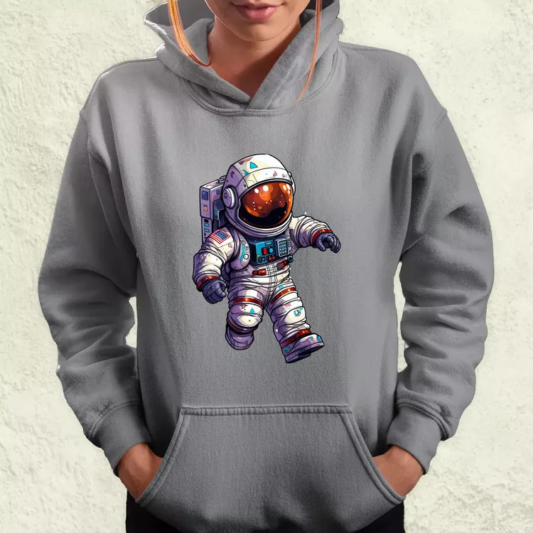 Pixelart asztronauta v6 női pulóver