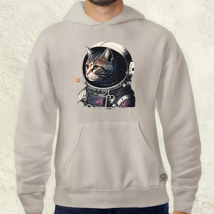 Asztronauta macska v3 férfi pulóver