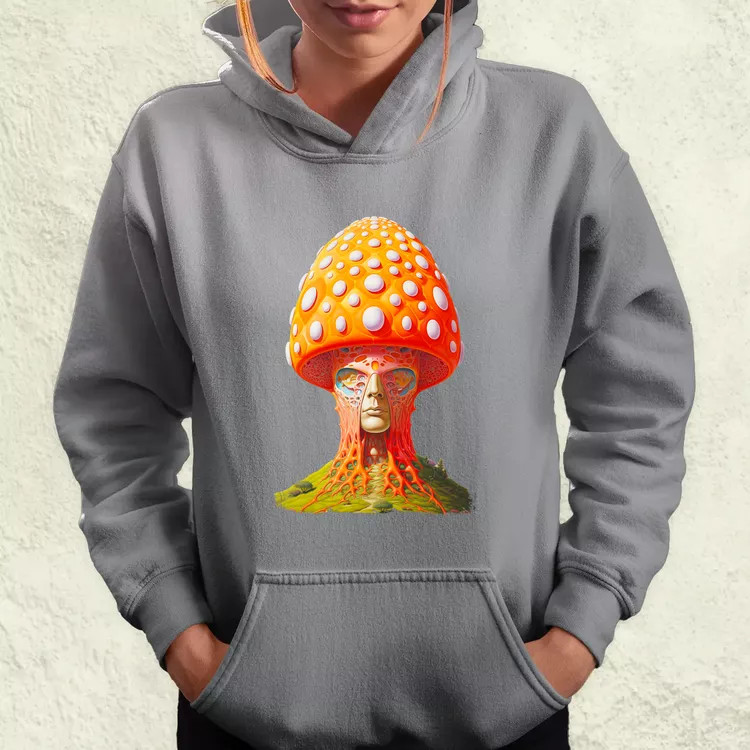 Szürreál gomba v1 női pulóver