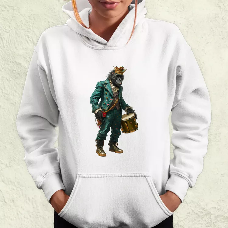 Antropromorf zenész gorilla v1 női pulóver