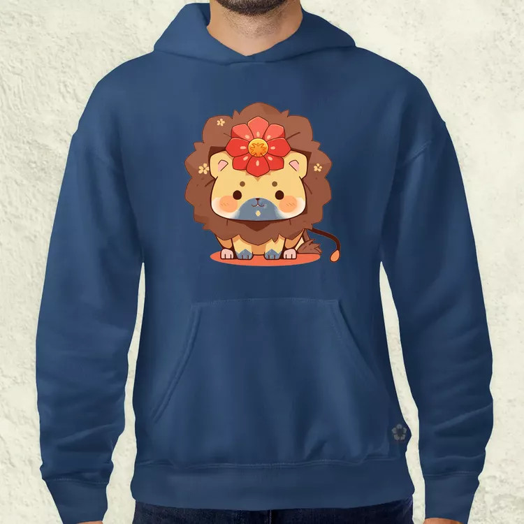 Chibi oroszlán férfi pulóver