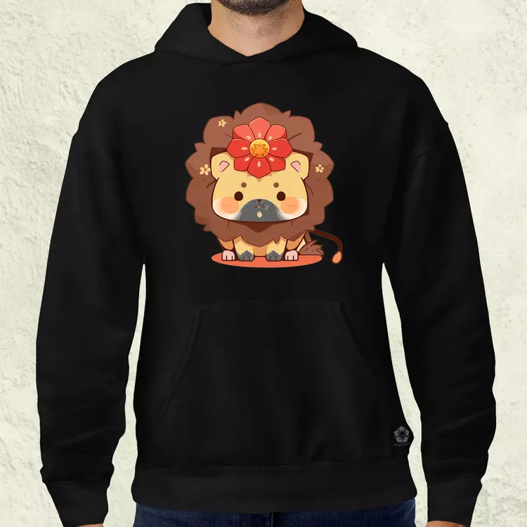 Chibi oroszlán férfi pulóver
