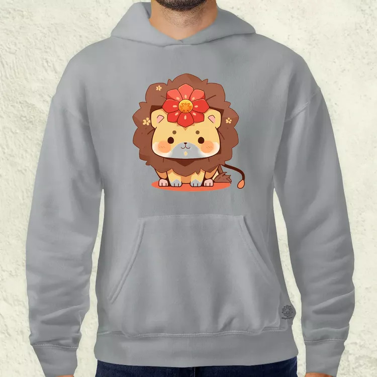Chibi oroszlán férfi pulóver