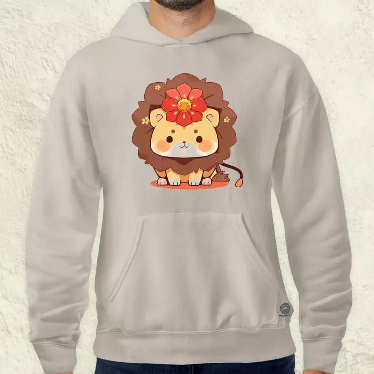 Chibi oroszlán férfi pulóver