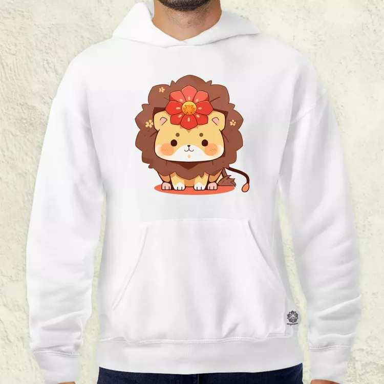 Chibi oroszlán férfi pulóver