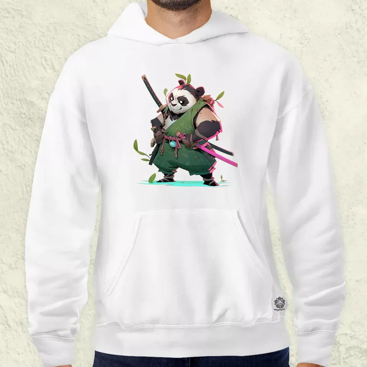 Chibi panda szamuráj v1 férfi pulóver
