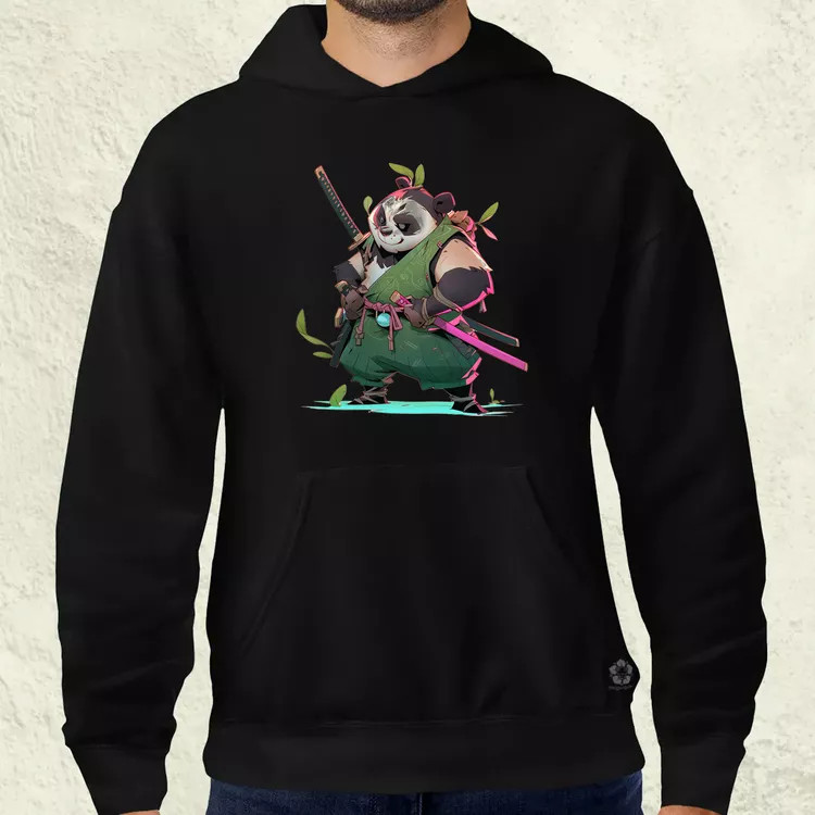 Chibi panda szamuráj v1 férfi pulóver