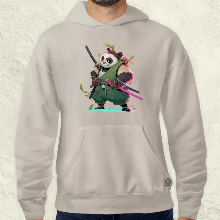Chibi panda szamuráj v1 férfi pulóver