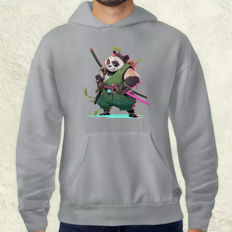 Chibi panda szamuráj v1 férfi pulóver