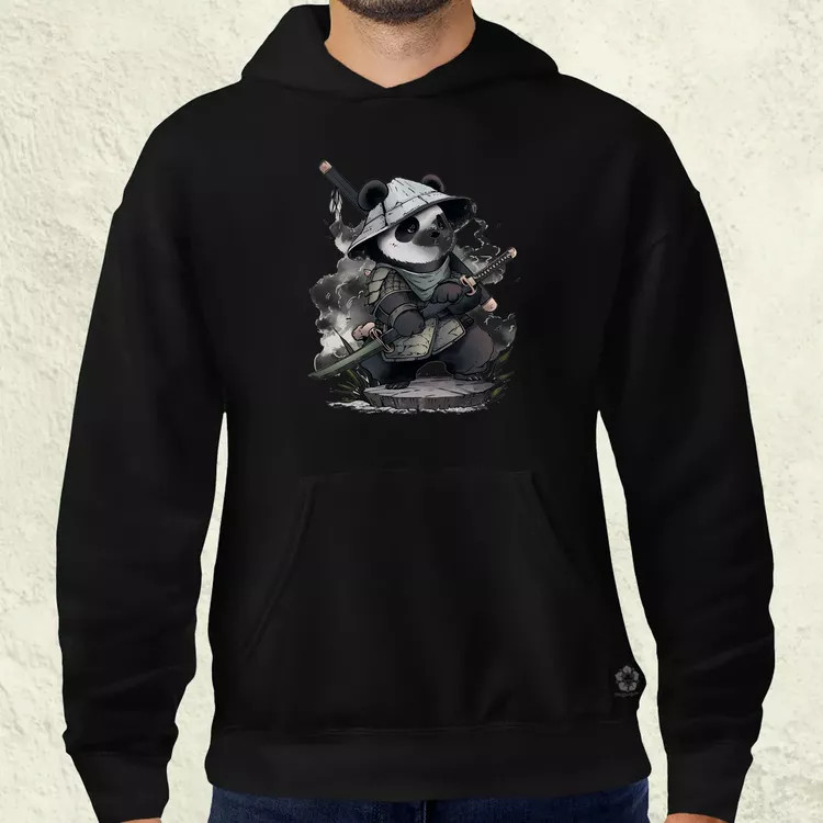 Chibi panda szamuráj v3 férfi pulóver