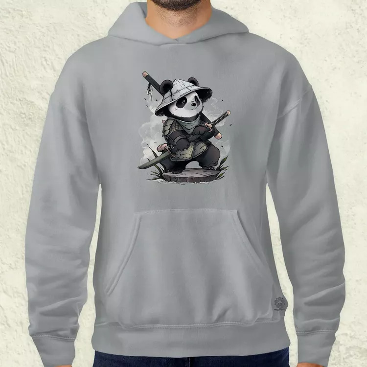 Chibi panda szamuráj v3 férfi pulóver