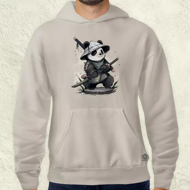 Chibi panda szamuráj v3 férfi pulóver