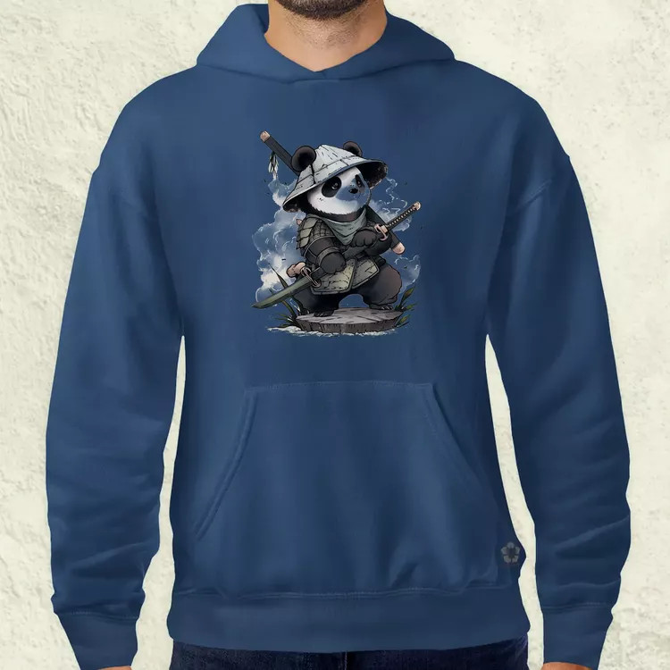 Chibi panda szamuráj v3 férfi pulóver