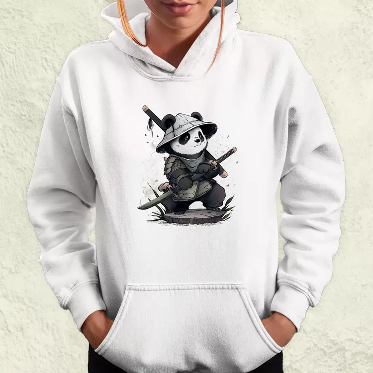 Chibi panda szamuráj v3 női pulóver