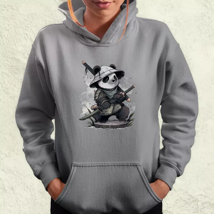 Chibi panda szamuráj v3 női pulóver