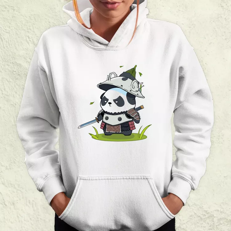 Chibi panda szamuráj v5 női pulóver