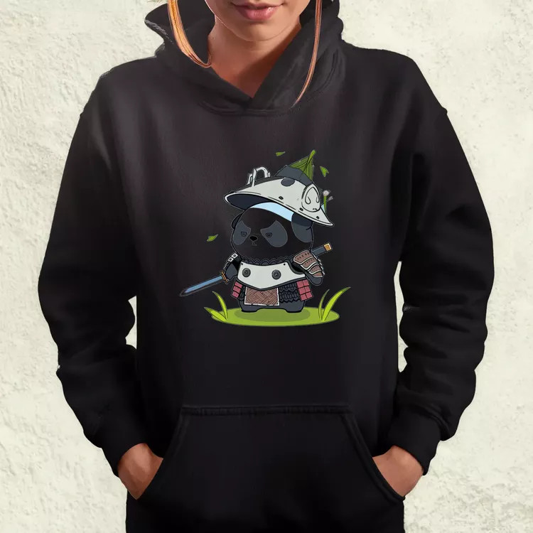 Chibi panda szamuráj v5 női pulóver