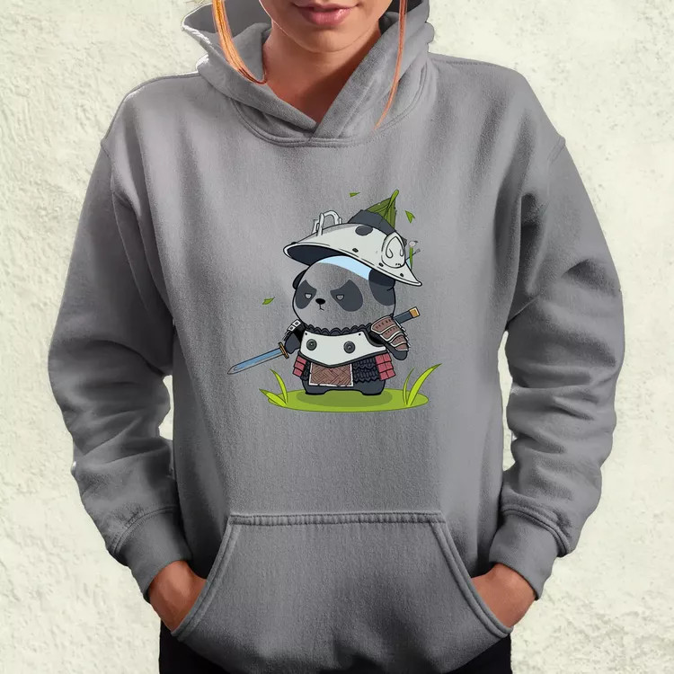 Chibi panda szamuráj v5 női pulóver