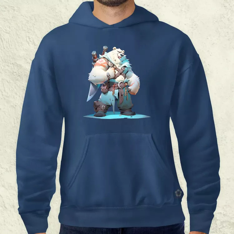 Chibi szamuráj jegesmedve v1 férfi pulóver