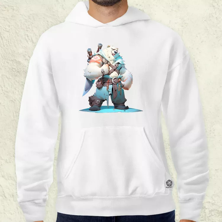 Chibi szamuráj jegesmedve v1 férfi pulóver