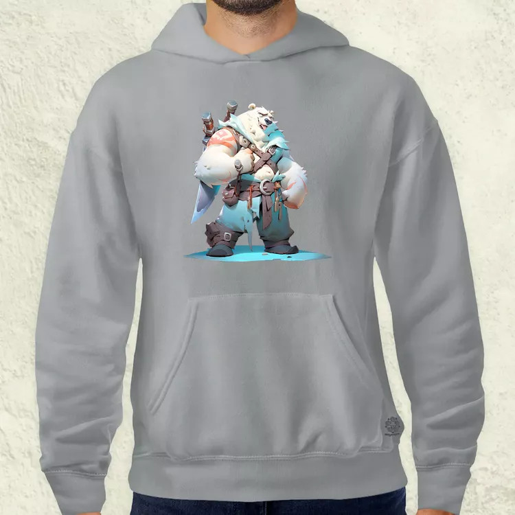 Chibi szamuráj jegesmedve v1 férfi pulóver